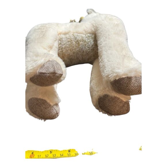 Pier 1 Imports White Gold Gillian Reindeer Deer Plush Soft Toy Stuffed 18" - Picture 5 of 7